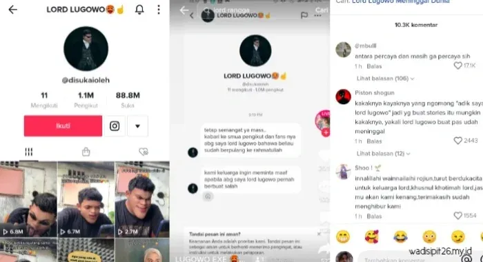 Biodata lord lugowo Tiktok