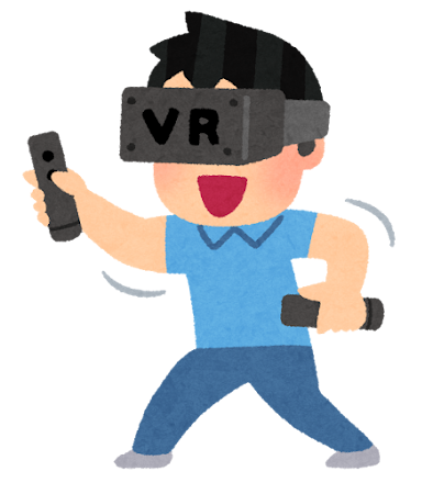 無料イラスト かわいいフリー素材集 Vrゲームをプレイする人のイラスト