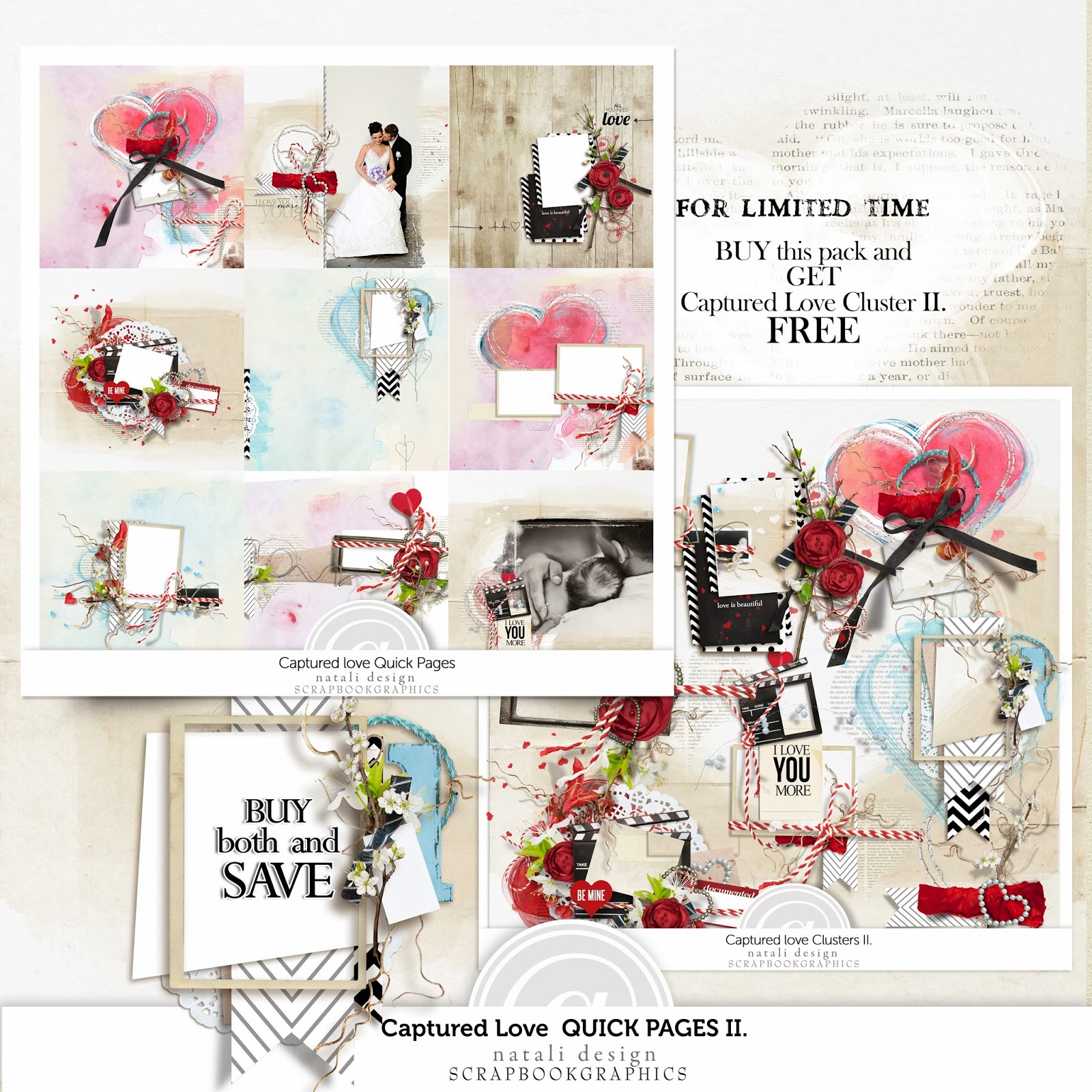 http://shop.scrapbookgraphics.com/Captured-Love-Quick-Pages-2.html