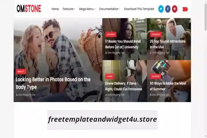 Omstone Blogger Template Free Download