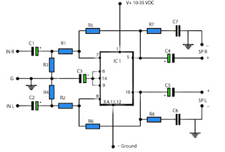 stereo power amplifier IC LM379