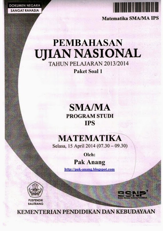 Soal Un Matematika Ips Sma