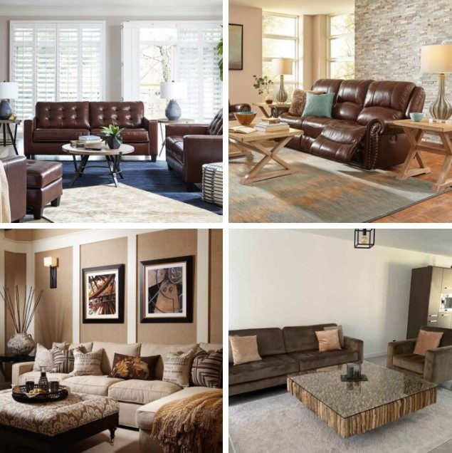 brown living room design ideas pictures