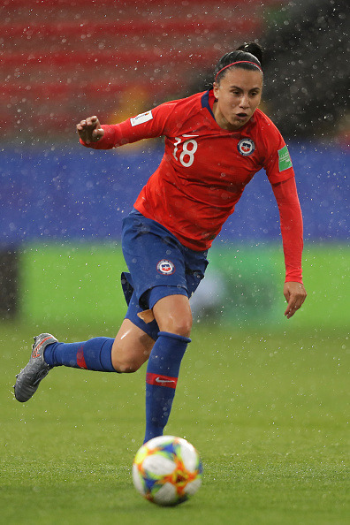 Camila Sáez en partido ante Suecia, Copa del Mundo Francia 2019, 11 de junio