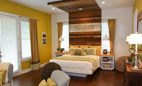 Kamar Tidur Modern Bertema Warna Kuning