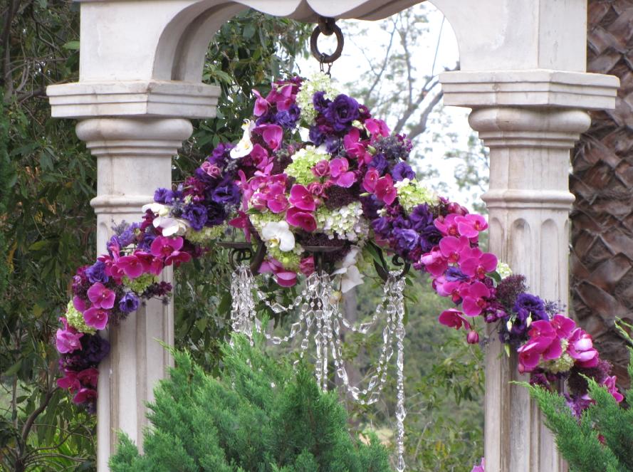 Shades of purple and fuchsia were the main focus for this wedding