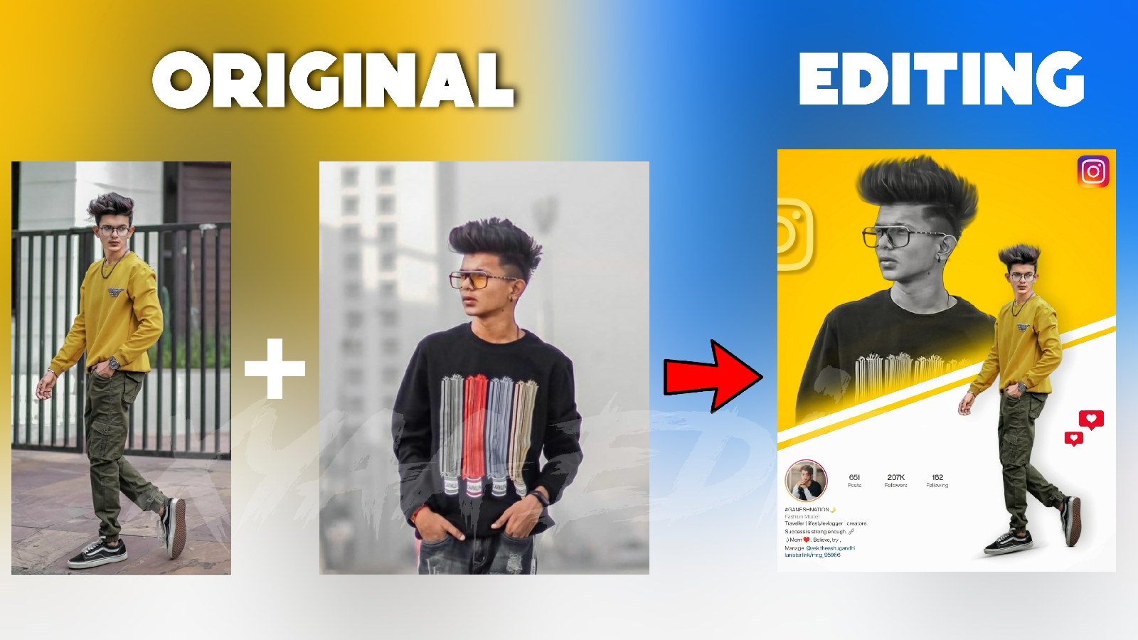 How To Edit Instagram Dual Photo Editing In Picsart