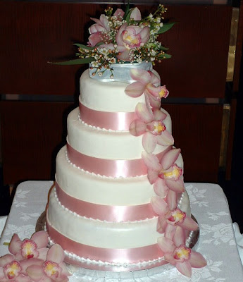 Small Wedding Cakes With Ribbon And Toppers