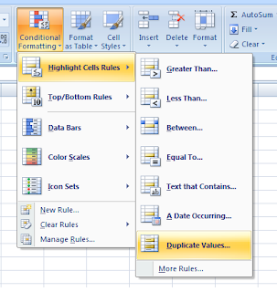 cara mencari duplikat data di excel