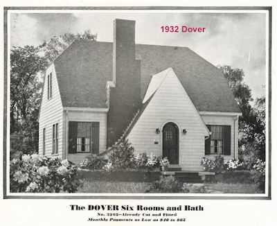 black & white catalog image of Sears Dover in 1932 Sears Modern Homes catalog