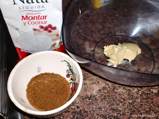 ingredientes para la salsa de caramelo