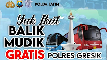 Polres Gresik Siapkan 4 Bus Tujuan Semarang dan Jakarta Untuk Balik Mudik Gratis