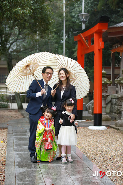 名古屋市の針名神社で七五三出張撮影