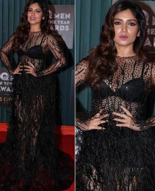 Bhumi Pednekar in a glamorous black outfit, radiating elegance and charm.
