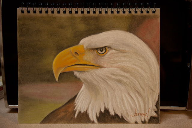 Eagle - Sketchbook Pastel - Copyright 2017 - Jephyr!