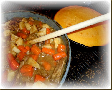 Stew and Corn Bread