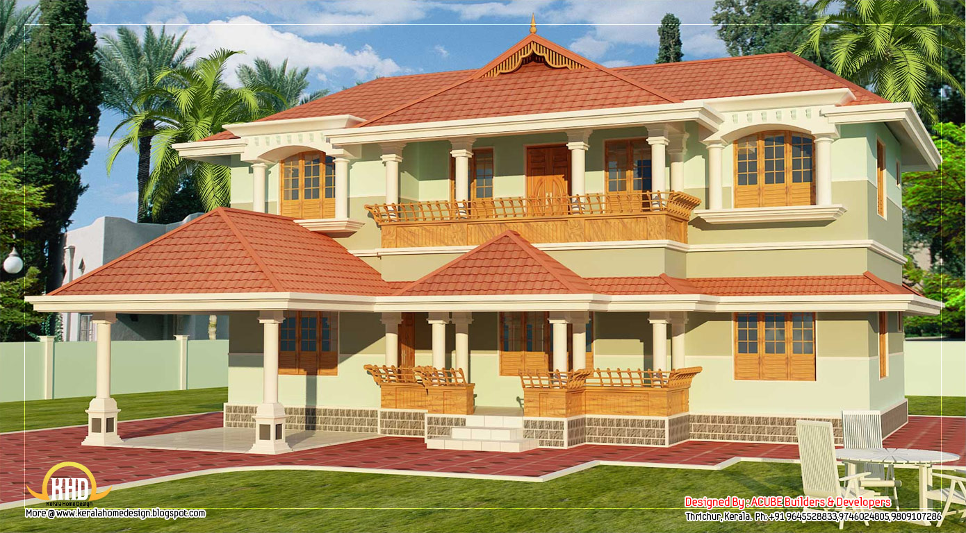Kerala style 2 story home design 2346 Sq Ft Indian 