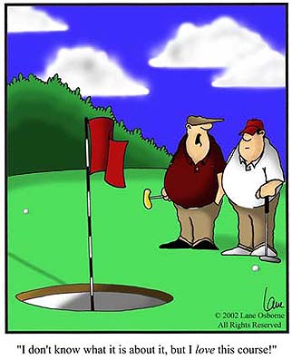 golf swing cartoon. game of golf needs help.