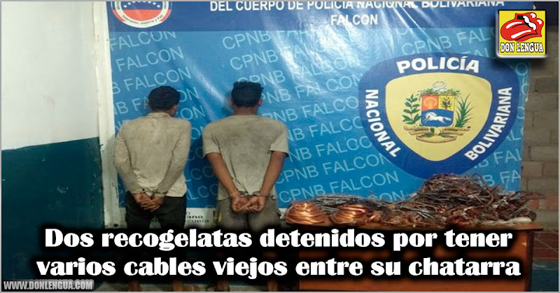 Dos recogelatas detenidos por tener varios cables viejos entre su chatarra