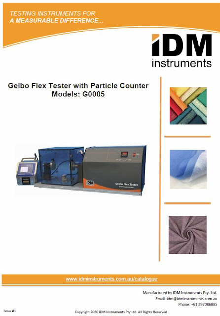 Gelbo Flex tester with particle counter