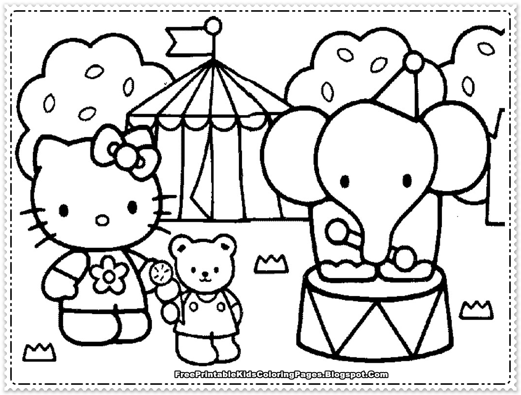 Hello Kitty Coloring Pages For Girls