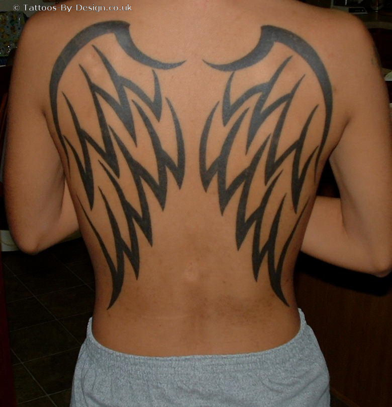 tribal tattoo wings, various bird's wings and simple silhouettes.