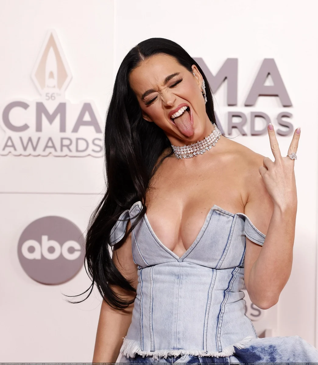 Katy Perry attends the 56th Annual CMA Awards in Nashville.