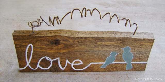  diy love birds wooden sign