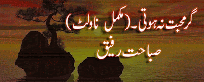 Gar mohabbat na hoti by Sabahat Rafique Online Reading