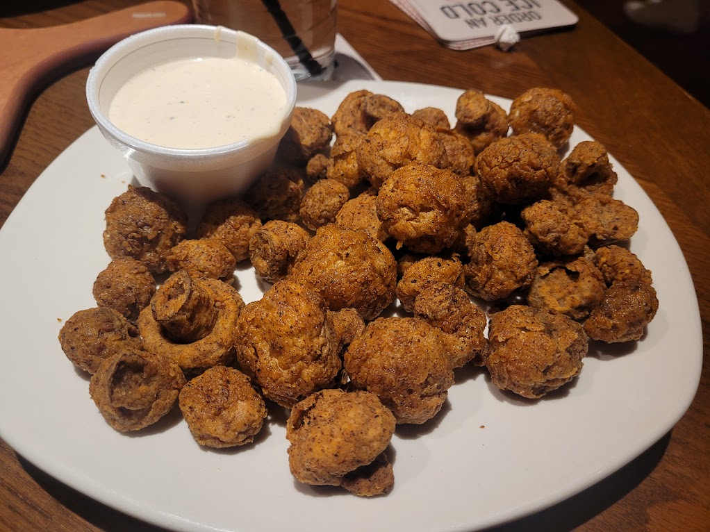 Sydney 'Shrooms at Outback, one of my favorite appetizers