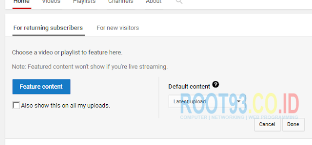 Mengatur Halaman Depan Channel Youtube 4