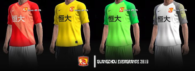 Pes 2013 Guangzhou Evergrande 2019 Kits Kazemario Evolution