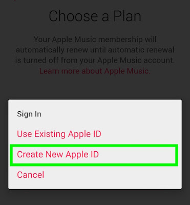 pendaftaran apple music di android