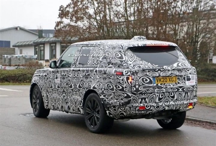 The interior of the 2022 Land Rover Range Rover appears during its testing