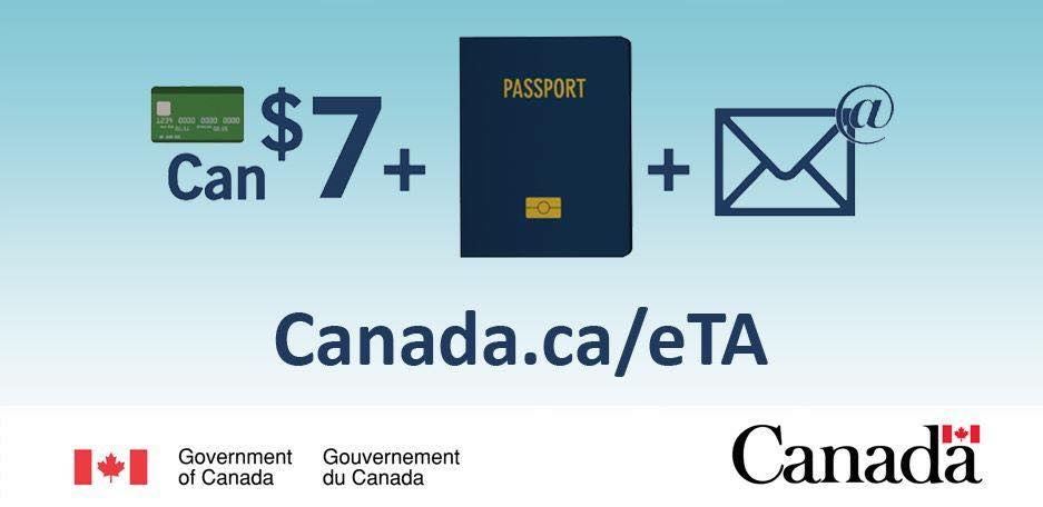 التقديم لطلب فيزة زيارة او ترانزيت الكترونياً الى #كندا بقيمة 7$