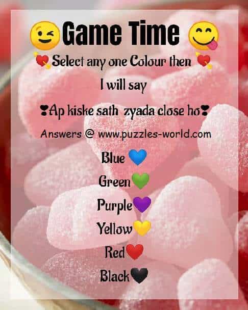 Select any one Color Whatsapp Game