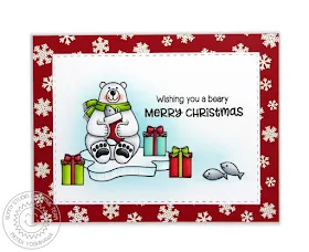 Sunny Studio Stamps Playful Polar Bears Beary Merry Christmas Card by Mendi Yoshikawa