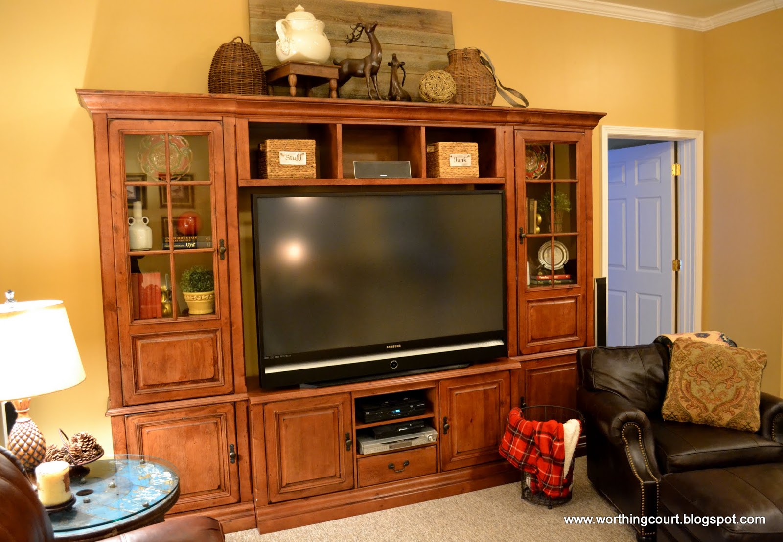 wooden entertainment center plans