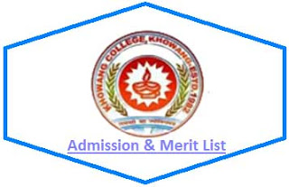 Khowang College Merit List