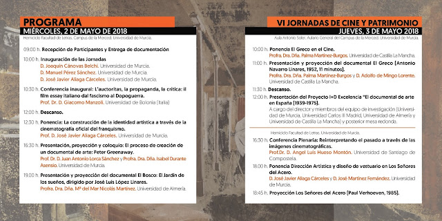 Jornadas: "VI Jornadas de Cine y Patrimonio. Documental de arte y dirección artística"