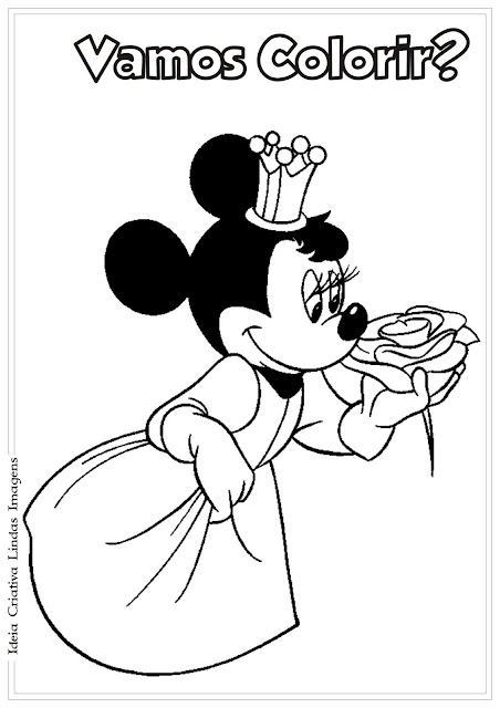 Desenho da Minnie para colorir