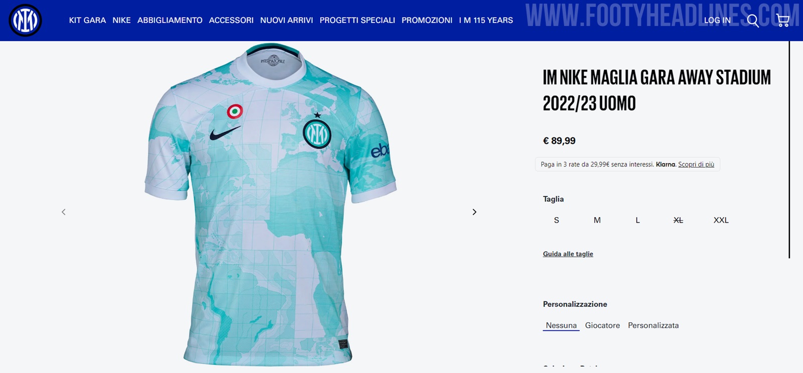 Sponsorless Inter Home and Away Kits Now Available to Buy - Footy Headlines