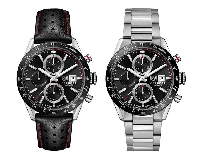 New TAG Heuer Carrera Calibre 16 Chronograph black dial