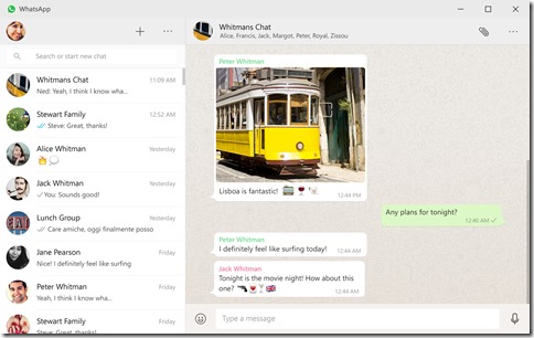 WhatsAppin Windows sovellus