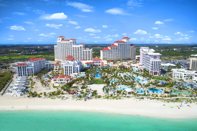 White Sandy Beach and Gorgeous Baha Mar Resort Complex