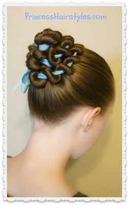 Ribbon Coiled Bun Hairstyle Tutorial  Hairstyles For 