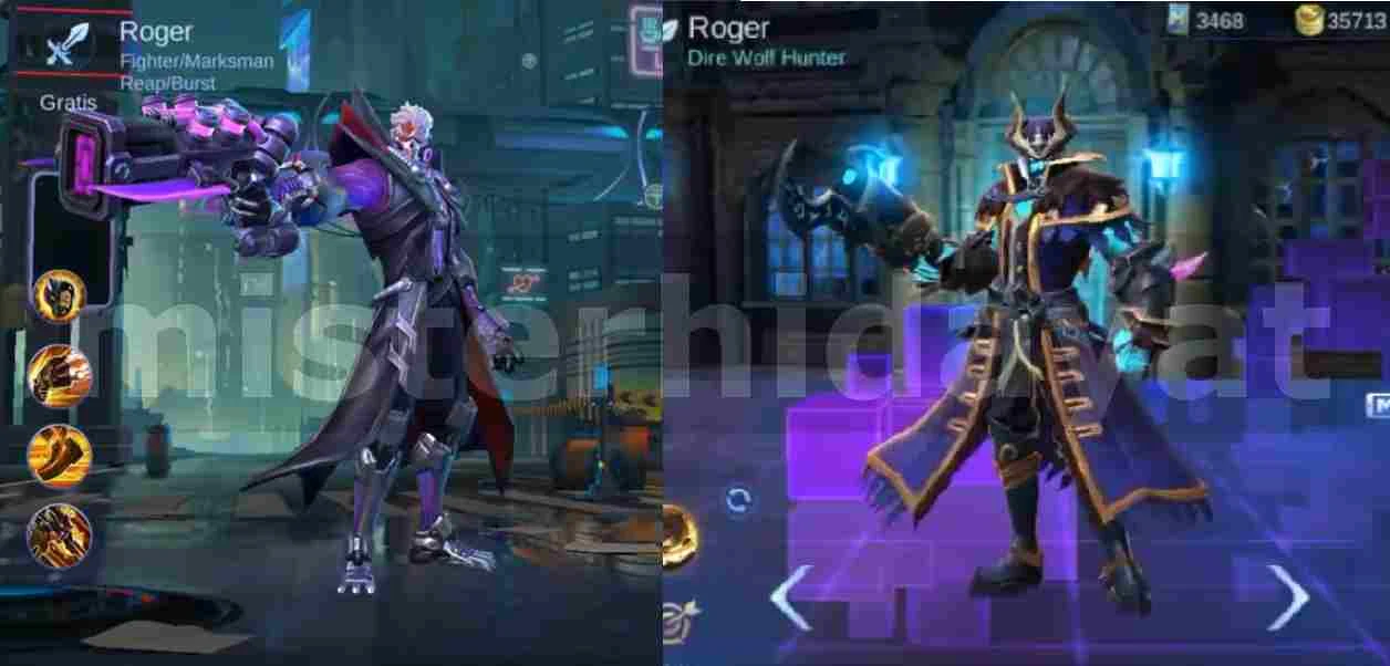 Script Skin Roger Epic Full Efek Mobile Legends 100% Work + Backup File