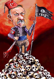 Erdogan den turkiska psykopatiska presidenten hotar  mot kurdiska nationen, Erdogan försöker så att ändra demografiska i området 