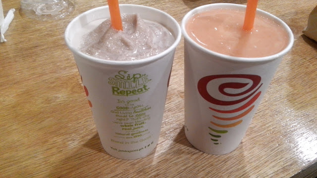 Jamba Juice Mix Your Own Smoothie! Saw some old friends who now live in the vicinity so I just purchased Chocolate Mood and Carribean Passion while having a long chat with them!