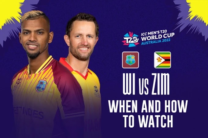 west indies vs zimbabwe 8th  T20 World Cup  Match Live Streaming 